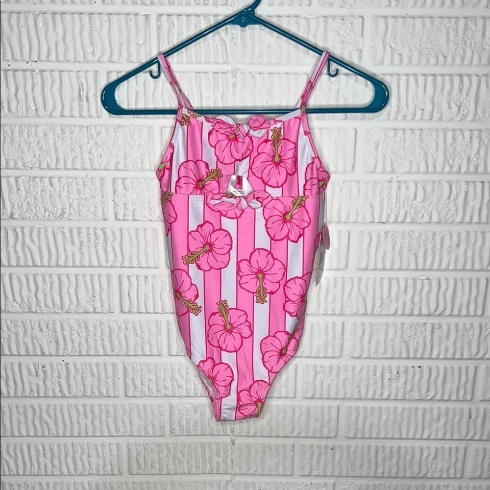 Betsy Johnson Pink Floral Kids Swimsuit New with Tags